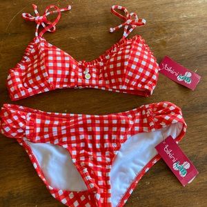 Brand New Size Large Gingham Swim suit